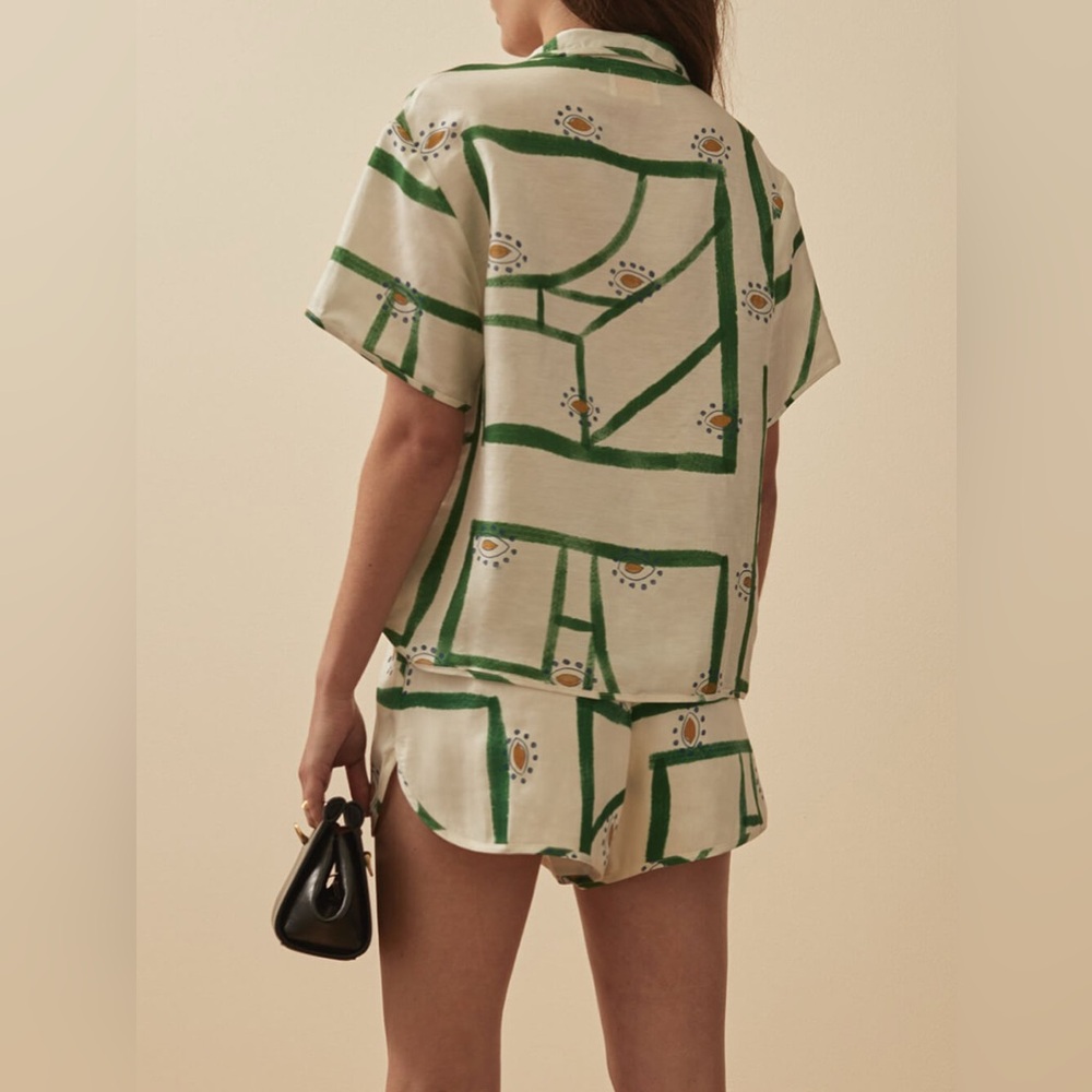 Flash Sale Commense Print Drawstring Shorts Set - Picture 9 of 15